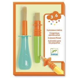 Djeco 3 ingenious kids paintbrushes