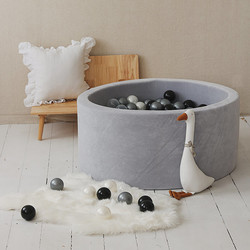 Ball pit velvet light grey 90x40 +balls - Moje