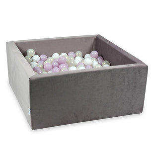 Ball pit velvet lila 90x90x40cm incl. balls - Moje