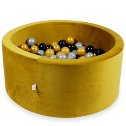 Ball pit velvet gold 90x40cm incl. balls - Moje