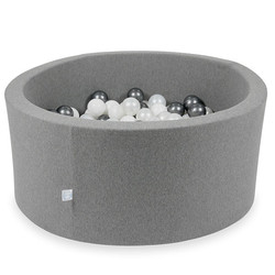 Ball pit grey 90x40cm incl. balls - Moje