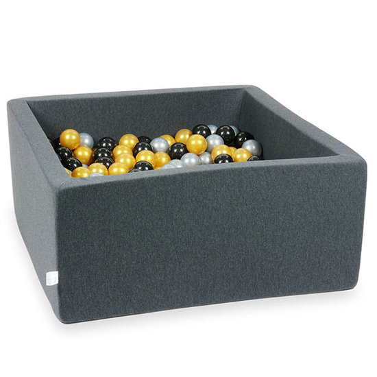 Moje Ball pit graphite 90x90x40cm incl. balls - Moje