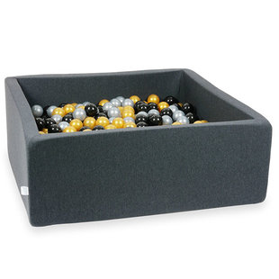 Ball pit graphite 110x110x40cm incl. balls - Moje