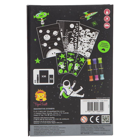 Tiger Tribe Tiger Tribe coloriages Neon Outer Space