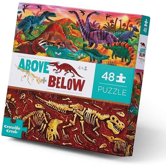 Crocodile Creek Crocodile Creek | Above + Below Puzzel 48 Stuks - De Wereld Van Dinosaurussen