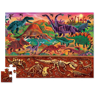 Crocodile Creek | Above + Below Puzzle 48 Pieces - The World Of Dinosaurs
