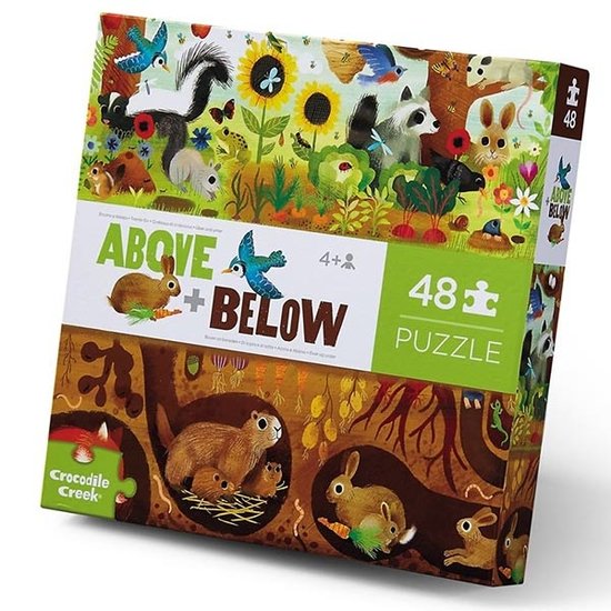 Crocodile Creek Crocodile Creek | Above + Below Puzzle, 48 Artikel - Entdeckung im Garten