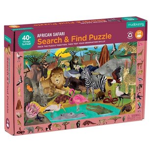 Mudpuppy search and find puzzle African Safari 64pcs