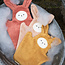 Fabelab Fabelab washandjes Bunny Old Rose mix Mix set van 3