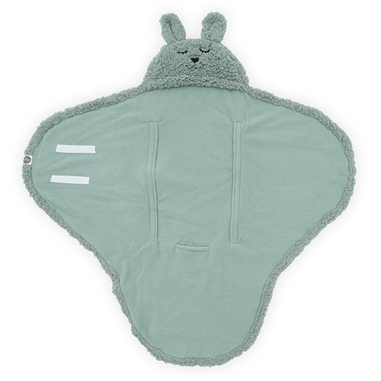 Jollein Jollein wikkeldeken Bunny Ash green