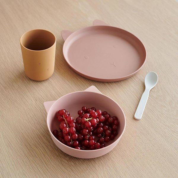 Set De Repas Paul Cat Rose Blush Liewood Little Thingz