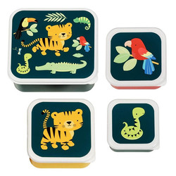 A Little Lovely Company lunch & snack box set Jungle tijger