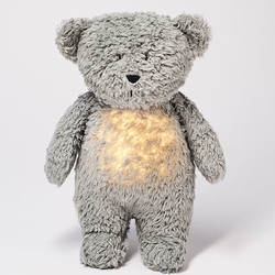 Moonie knuffel met licht en geluid beer Mineral Grey