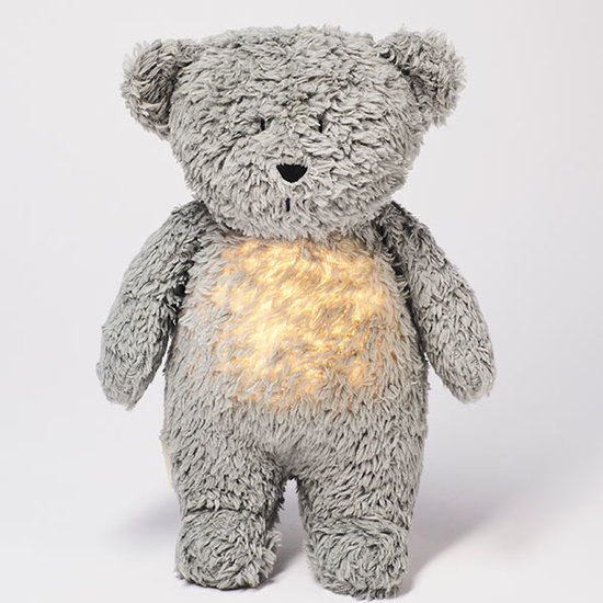 Moonie Moonie knuffel met licht en geluid beer Mineral Grey