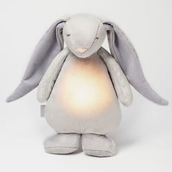 Moonie knuffel met licht en geluid konijn Silver