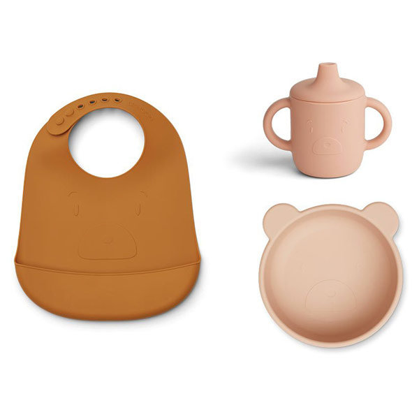 Liewood Connor baby dining set Mr bear rose multi mix Liewood Connor baby dining set Mr bear rose multi mix