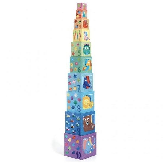 Djeco Djeco stacking blocks rainbow