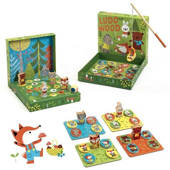 Djeco Djeco Ludo Wood Gesellschaftsspiele +2 Jahren