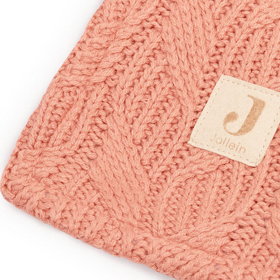 Jollein Jollein Decke 75x100cm Spring knit rosewood/coral fleece