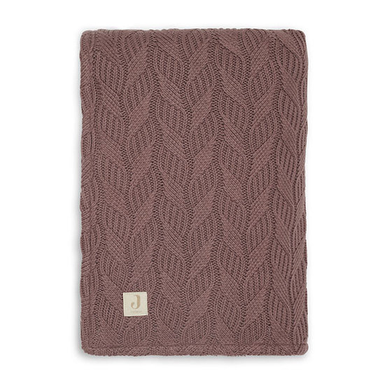 Jollein Jollein Decke 100x150cm Spring knit chesnut/coral fleece