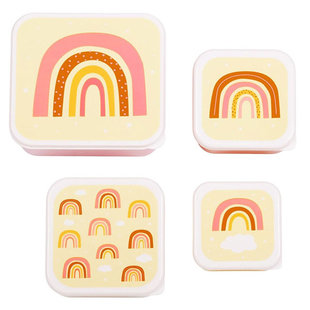 A Little Lovely Company lunch & snack box set Rainbows