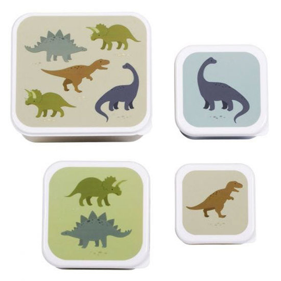 A Little Lovely Company A Little Lovely Company Lunch- und Snackbox Set Dinosaurier
