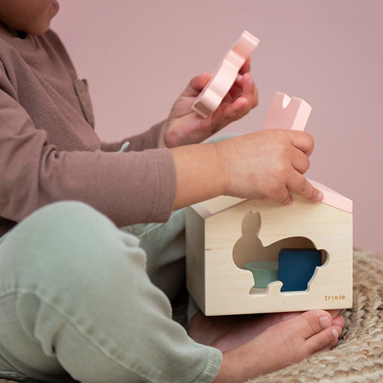 Trixie Trixie wooden house shape sorter Mrs. Rabbit
