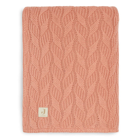 Jollein Jollein blanket 100x150cm Spring knit rosewood/coral fleece