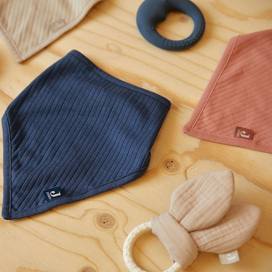 Jollein Jollein dribble bib Basic stripe rosewood 2pack