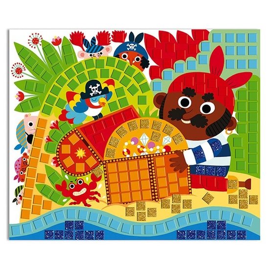 Janod Janod Bastelset Aufkleber Karten Piraten