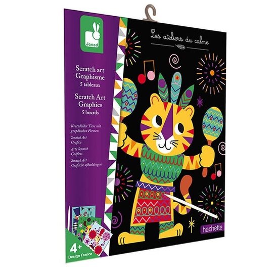 Janod speelgoed Janod kit créatif cartes à gratter Carnaval +4ans