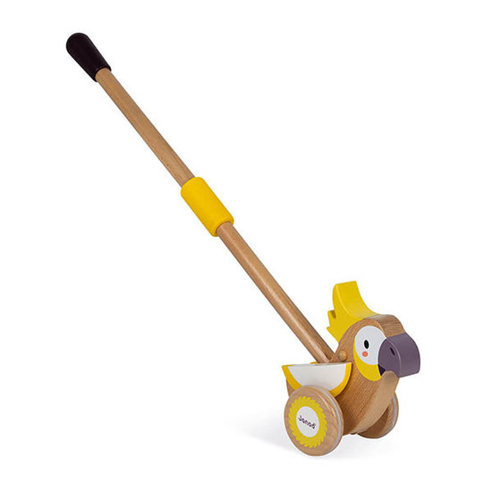 Janod speelgoed Janod push-along toy cockatoo WWF®