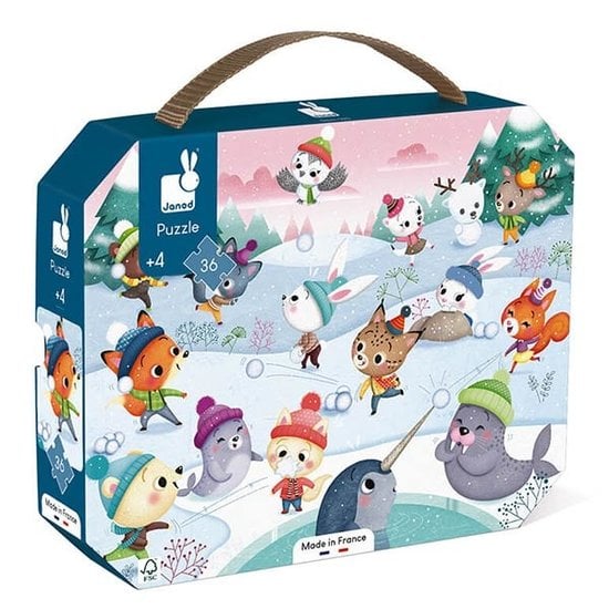 Janod speelgoed Janod puzzle Snow party 36pcs +4yrs