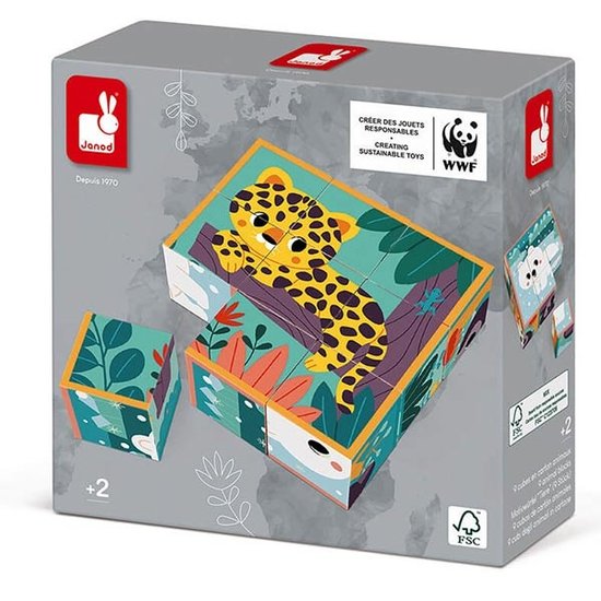 Janod Janod blokpuzzel wilde dieren WWF®