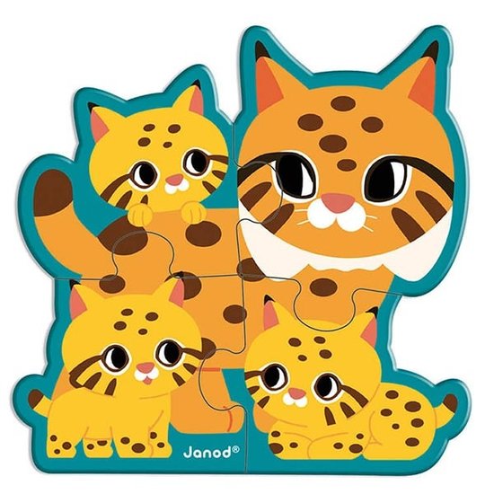 Janod Janod puzzels dieren 2-3-4-5-6 stukjes WWF®