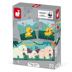 Janod Puzzle Tiere 10x 3 Teilen WWF®