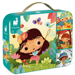 Janod puzzels De 4 seizoenen 6, 9, 12 en 16st +3jr