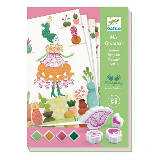 Djeco Djeco Mix & Match stamps flower girls +5yrs