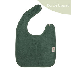 Bavoir XL double couche Aspen Green 26x38cm - Timboo