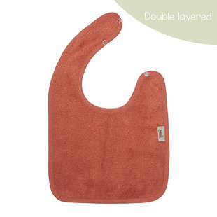 Bib XL double layered Apricot Blush 26x38cm - Timboo