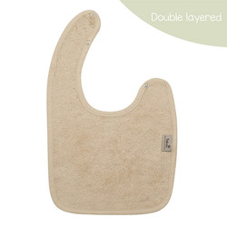 Bavoir XL double couche Frosted Almond 26x38cm - Timboo