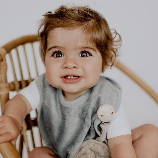 Timboo Bib XL double layered Moon Blue 26x38cm - Timboo