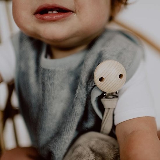 Timboo Bavoir XL double couche Moon Blue 26x38cm - Timboo