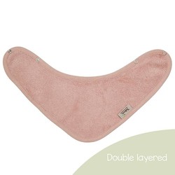 Bandana bib double layered Misty Rose 36x20cm - Timboo