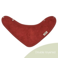 Bavoir bandana double couche Rosewood 36x20cm - Timboo