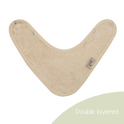 Bandana bib double layered Frosted Almond 36x20cm - Timboo