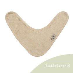 Bavoir bandana double couche Frosted Almond 36x20cm - Timboo