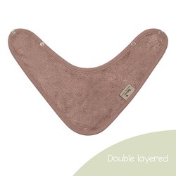 Bandana slab dubbellaags Mellow Mauve 36x20cm - Timboo