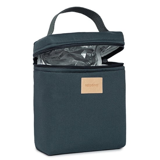 Nobodinoz tipi en accessoires Nobodinoz Baby on the Go lunch bag Carbon Blue