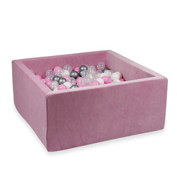 Ball pit velvet raspberry 90x90x40 +balls - Moje